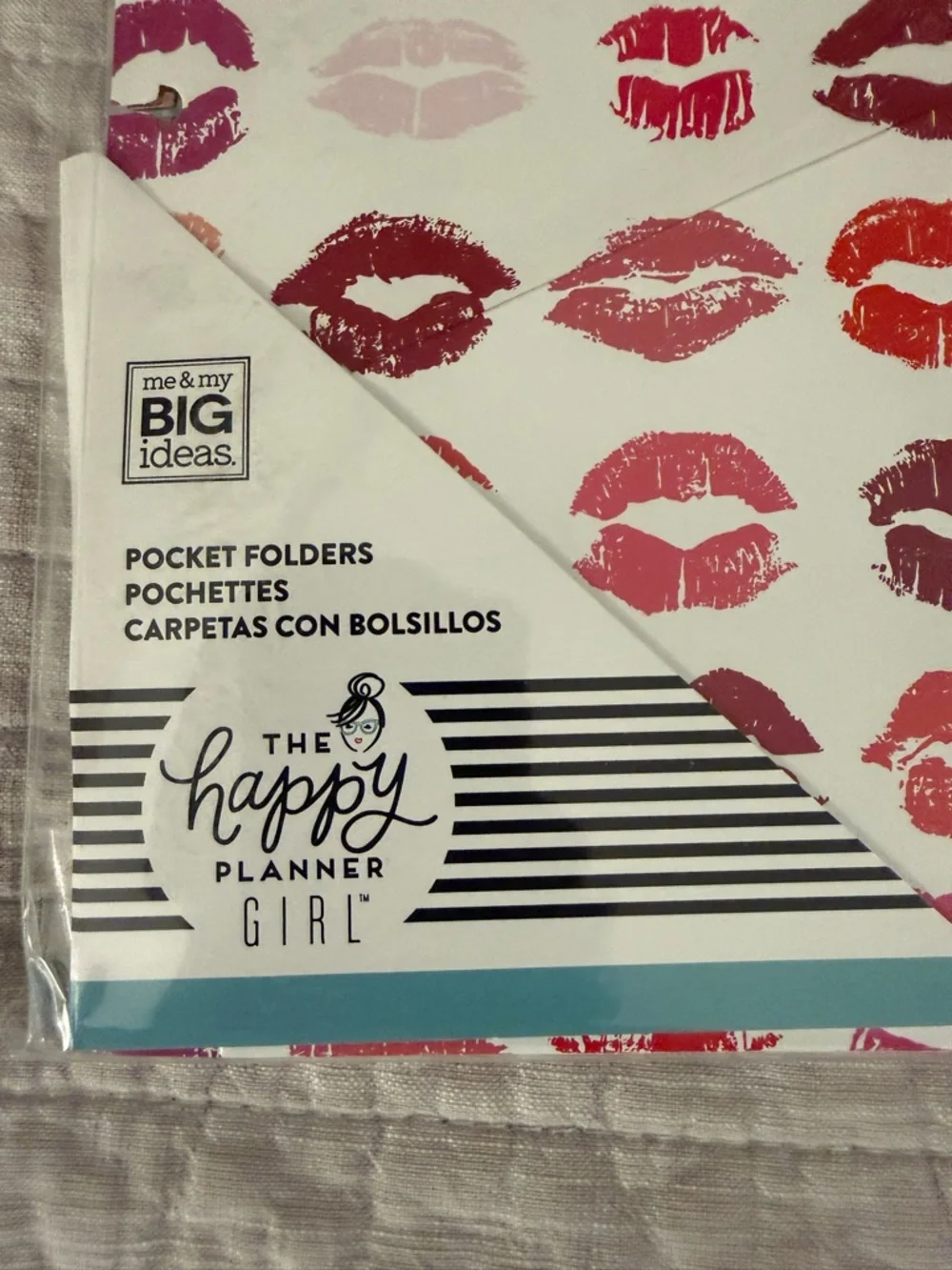 The Happy Planner Glam Girl Set of 6 Pocket Folders - Red, Pink, Purple